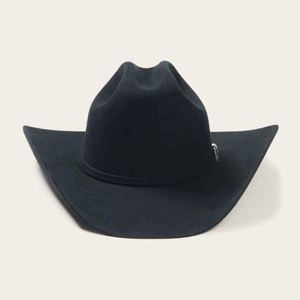 Sombrero de Vaquero 100% Fieltro de Lana, Estilo Stetson con Pluma, Colores Negro/Blanco, Regalo Promocional para Uso Occidental - Product Image 2