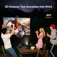 Mini-projecteur portable multifonction BYINTEK UFO P70X pour camping, 4K 3D, 130 ANSI réels, batterie intégrée, entrepôt mondial