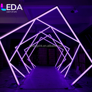 LEDA Neon Light Time Tunnel <b>Arch</b> Metal Frame LED Electrical Entrance Metal <b>Arch</b> for Walkway Stage <b>Decoration</b> - Product Image 1