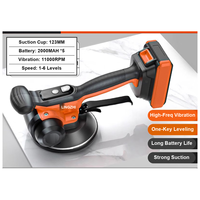 LINGZHI FENG RUI Machine de pose de carreaux électrique 21V sans fil à moteur à balais, vibrateur de carreaux, machine de nivellement à ventouse pour murs et sols