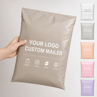 Grand sac postal d'emballage de vêtement postal par courrier imprimé noir mat avec LOGO personnalisé
