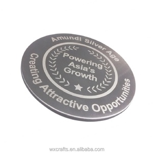 Ensemble de sous-verres ronds en aluminium personnalisables pour boissons – Cadeau promotionnel - Product Image 6