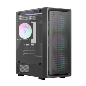 ホワイトPCカスタムケースミッドタワーミニ<span class=keywords><strong>ITX</strong></span>強化ガラスゲーミングコンピューターケース工場価格M-ATX PCケースゲーマー - Product Image 2