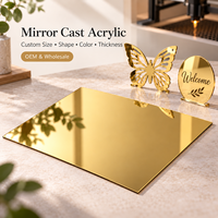 Plaque acrylique miroir coulée sur mesure couleur/taille 3mm, découpe laser, gravure, vente en gros, garantie 6 mois pour artisanat, cadeaux, signalétique, décoration