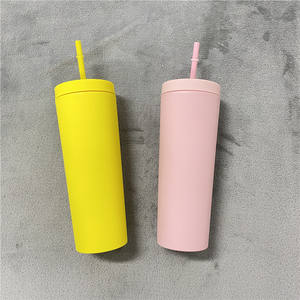Commercio all'ingrosso Regalo Personalizzato Riutilizzabile skinny tumbler con Cannucce 19 once 20 once opaco Colorato Pastello Tumbler per il Caffè di <span class=keywords><strong>Acqua</strong></span> - Product Image 4