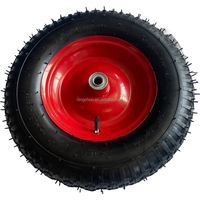 NSPM7024 Taille standard OEM 16 "4.80/4.00-8 Roue de brouette gonflable Roue pneumatique remplie d'air