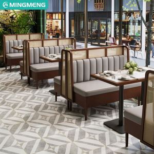 Canapé de stand en rotin de restaurant Offre Spéciale pour café hôtels table et chaises ensemble meubles de restaurant - Product Image 1