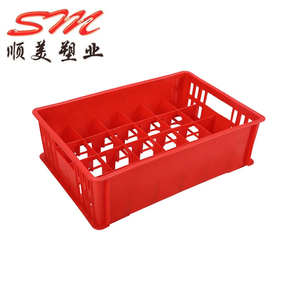 ตะกร้าใส่แก้วน้ำพลาสติกหนา 24 ช่อง สีแดง ยี่ห้อ <span class=keywords><strong>SHUNMEI</strong></span> สำหรับใส่แก้วโซดา เบียร์ กล่องเก็บแก้ว ตะกร้าใส่แก้วไวน์ - Product Image 6