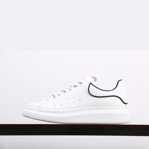 Zapatos Blancos Transpirables de Cuero de Primera Capa, para Hombre y Mujer, con Suela Gruesa para Aumentar la Altura, Zapatos Casuales - Product Image 5