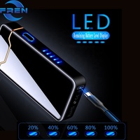 Briquet électrique rechargeable par USB, coupe-vent, durable, briquet à arc de feu pour cigare, pipe - Cadeau d'affaires