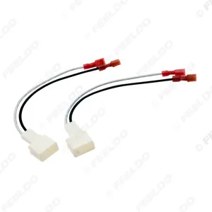 2pcs Car 2Pin Stereo Speaker Wire Harness Adaptors For Toyota Auto Speaker Replacement Connection Wiring Plug Cables