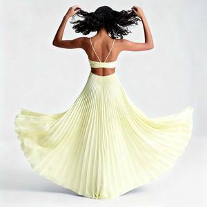 Sexy French Halter Neck <strong>Dress</strong> Off Shoulder Ruffled Maxi <strong>Dress</strong> For Women, Beach Party Evening Gown, Summer Vacation Chiffon <strong>Dress</strong> - Product Image 2