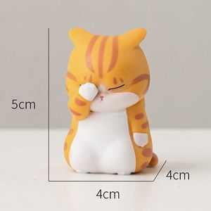 Set di 9 Pezzi Decorativi di Simpatici Gattini Cartoon in PVC, Statuette di <span class=keywords><strong>Gatti</strong></span> in Azione - Product Image 6