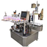 Machine d'étiquetage automatique à grande vitesse pour bouteilles plates carrées, entièrement automatique, à double face, avec adhésif