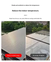 Auvent électrique intelligent en alliage d'aluminium pour véranda, avec bras pliables et toit rétractable, rideau pare-soleil isolant thermiquement, 7,0 m