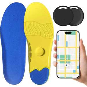 Semelle intérieure de suivi GPS anti-perte Insert Airtag caché Support de pied en mousse souple d'absorption des chocs pour la sécurité de la course en plein air - Product Image 1