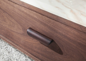 marbre Vintage de Style <span class=keywords><strong>campagnard</strong></span> Table basse en marbre Table de salon en marbre blanc Table basse en bois - Product Image 3