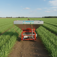 Semoir à gazon et épandeur d'engrais à trémie en acier inoxydable, entraîné par prise de force de tracteur, haute efficacité, pour l'agriculture et le contrôle des insectes - Marque Runzecheng