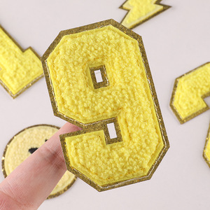 Étiquette brodée <span class=keywords><strong>en</strong></span> chenille Phnom Penh, patch <span class=keywords><strong>lettre</strong></span> éclair, accessoires, badge, autocollant, étiquette <span class=keywords><strong>en</strong></span> tissu, autocollant <span class=keywords><strong>en</strong></span> polyester - Product Image 1