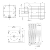 Moteur pas à pas Nema 23 intégré à boucle fermée 1.8 °   1.0N.m 142oz.in RS-485 12-50V 4A 680g pour robot CNC, automatisation industrielle