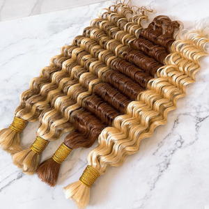 613 boho <span class=keywords><strong>tresses</strong></span> vierge birmane crépus cheveux bouclés en vrac blond - Product Image 4