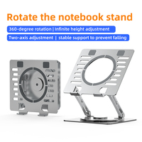 Support de bureau en aluminium élégant de haute qualité, support métallique compact et portable rotatif à 360 degrés pour tablettes