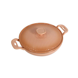 Venta al por mayor de 10,5 pulgadas de hierro fundido <span class=keywords><strong>universal</strong></span> esmalte Binaural <span class=keywords><strong>Wok</strong></span> estofado Pan - Product Image 4