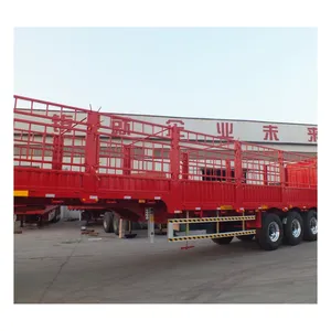 High Quality Factory Sale High Fence Trailer 3 Axles 40 Tons Side Wall Fence Utility Trailers