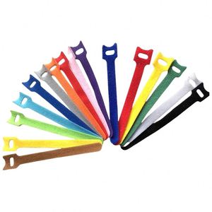 Cintas de Velcro de Nylon Personalizadas en Forma de T para Cables, Cintas de Velcro de Nylon Multicolor en Forma de T con Cabeza de Gato para Cables de Datos - Product Image 1