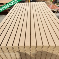 Panneau en bois mdf fendu 18mm, panneau en bois mdf pour affichage 11 lignes, mur en lamelles, prix bon marché pour le marché étranger, vente en gros