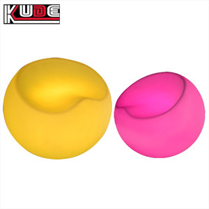 كرسي أثاث متعدد الألوان مضيء على شكل كرة، كرسي بلاستيكي بإضاءة LED على شكل تفاحة - Product Image 2