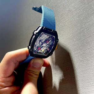 Lightweight Limited Edition 27-04 Luxury Carbon Fiber Rubber Alarm Mens Watch Business Social Floating Tourbillon <b>Automatic</b> - Product Image 6
