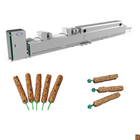 Ligne de production entièrement automatique de barres de graines pour oiseaux, machine industrielle de fabrication de barres de céréales et d'arachides, 3000 pièces/heure, moteur Darin 380V