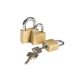 Factory Wholesale Durable 35mm Square Brass Padlock with Two Keys for Warehouse Door Security
