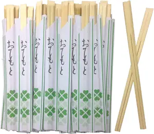 箸木製使い捨てパック Suppliers-2022ホット販売新年ギフト竹テンソー箸個別パック使い捨て木製箸バッグ100ペア