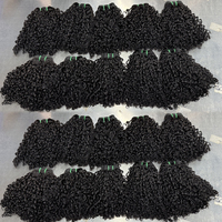 Extensions de cheveux humains vierges bruts bouclés birmans, qualité 12A, super double drawn, coupe pixie, cuticules alignées, vente chaude
