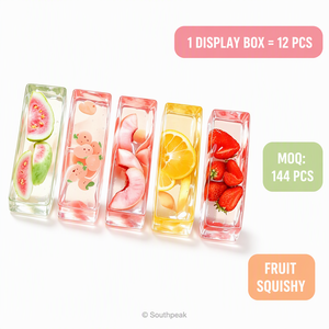 Jouet souple en gelée de fruits Southpeak avec inserts transparents, jouet anti-stress <span class=keywords><strong>à</strong></span> presser, cadeau doux au toucher, emballage rectangulaire, vente en gros, présentoir WS - Product Image 5