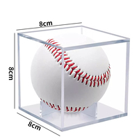 Étui de baseball acrylique transparent anti-poussière pour collection et affichage