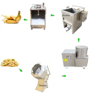 Automatic Fresh Banana To Chips Production Line Banana Chips Cutting Machine Banana Chips Production Line