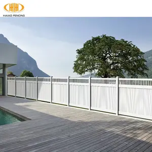 Residential outdoor modern trellis rural white pvc privacy fence pvc yard fence 6x8 with post and rails