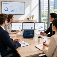 Moniteur portable triple écran multi-tâches pour bureau, 15,6 pouces, 1080P IPS, Type C, haut-parleur intégré, Plug & Play, pour ordinateur portable et ordinateur de bureau