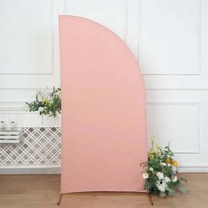 Wholesale Plain Multicolor Vintage Spandex Stretch Fitted Half Backdrop Chiara Wall Arch Cover Chiara System for Classic Decor - Product Image 6