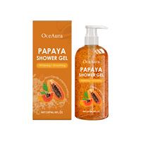 Savon liquide pour le corps de marque privée 237 ml, nourrissant, blanchissant et hydratant, parfumé et médicamenteux, gommage corporel à la papaye