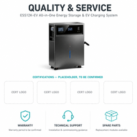 Sistem Penyimpanan Energi All in One 40Kwh Inverter Hybrid 12Kw Pengisi Daya EV Ccs2 30Kw Baterai LiFePO4 380V untuk Penggunaan Rumah dan Komersial