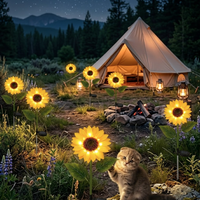 Lampe solaire LED en forme de tournesol pour allée de jardin, aménagement paysager, sécurité, portail de villa, fête de jardin, décoration de Noël