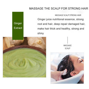 Profissional Salon Grade Natural Herbal Anti Loss Smoothing Hair Care Tratamento Reparação Scalp Massagem Creme Ginger Hair Mask - Product Image 5