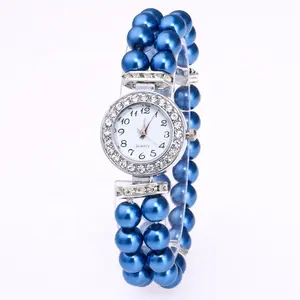 2023 Hot OW031 delicato quadrante piccolo orologio da donna rotondo con fili di perle cinturino al quarzo da donna con diamanti orologi di lusso
