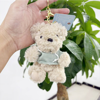 Porte-clés en peluche ours mignon MYT, personnalisable avec logo, cadeau d'anniversaire pour enfants, pendentif de sac à dos avec machine à griffes pour enfants