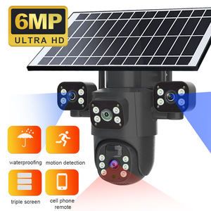 Telecamera PTZ 4G Wireless Solare 6MP HD <span class=keywords><strong>per</strong></span> Esterni con AOV a Basso Consumo e 3 Obiettivi Reali <span class=keywords><strong>per</strong></span> Videosorveglianza Esterna - Product Image 3