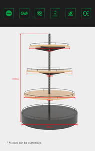 Boutique génial rond en <span class=keywords><strong>bois</strong></span> étagère en métal - Product Image 6